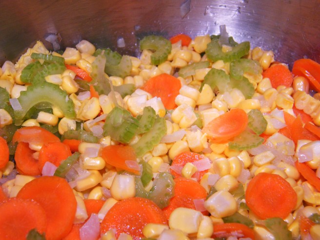 Softening the vegetables.