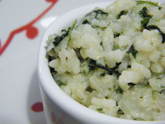 A closer view of the rice.