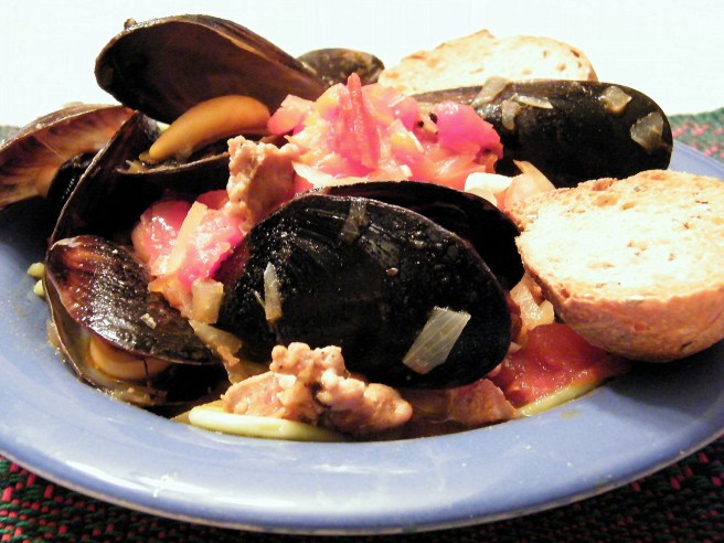 A plateful at the table. A plateful at the table.