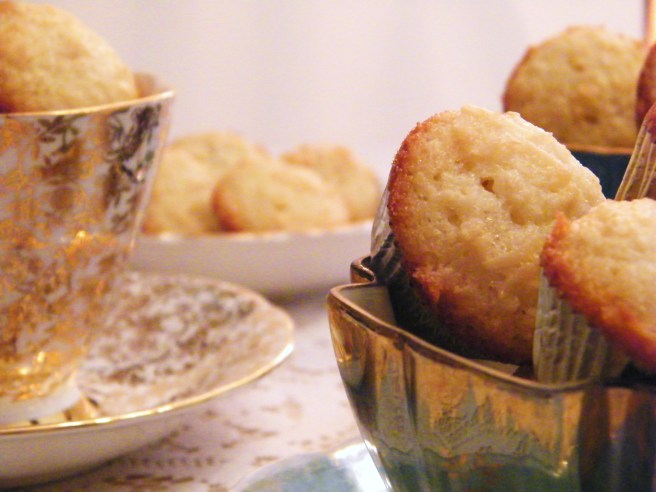 A closer view of the coconut friands
