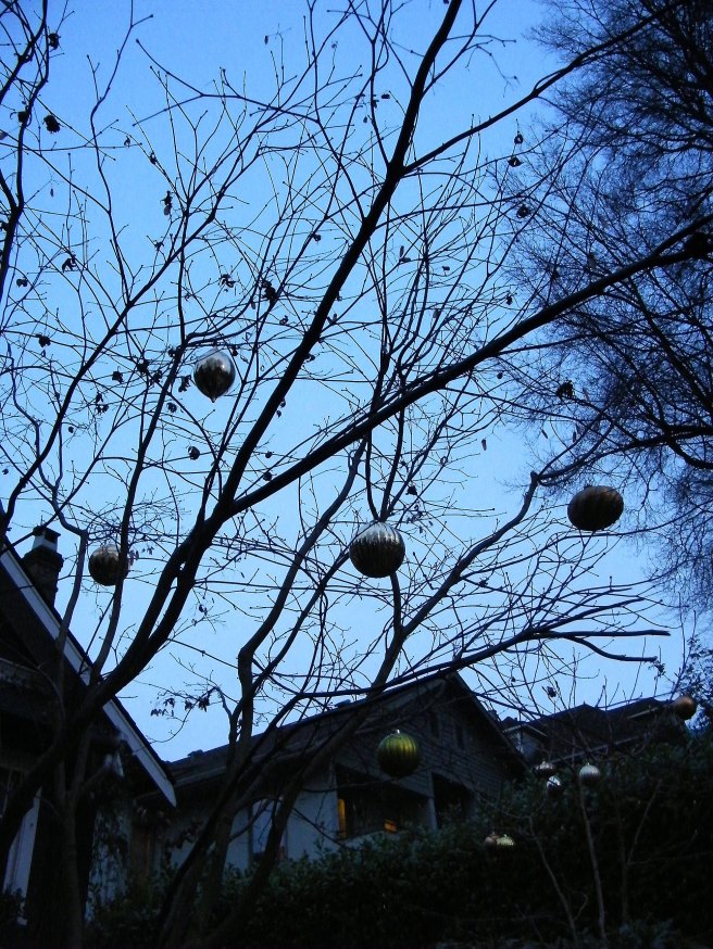 Holiday decorations, just after Christmas