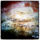 Logs of olive sablés, ready for the freezer