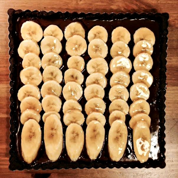 Double Banana and Chocolate Tart