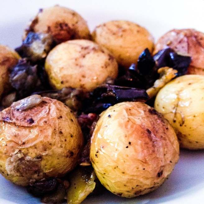 Roasted Potatoes and Eggplant
