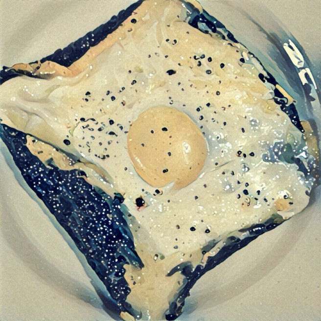 Prisma-styled buckwheat crêpe
