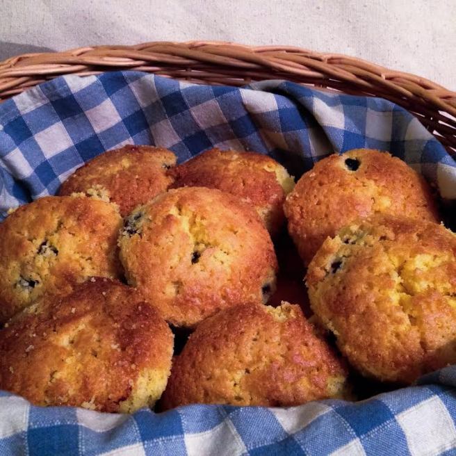Cornmeal and Berry Cakes
