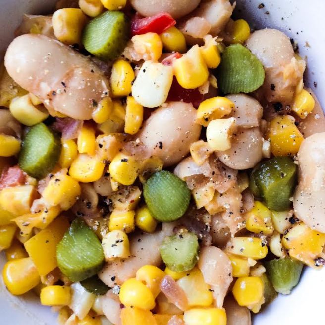 Garden Succotash with Cornichons
