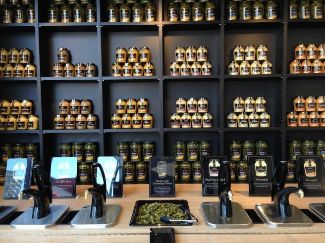 Maille mustards and cornichons