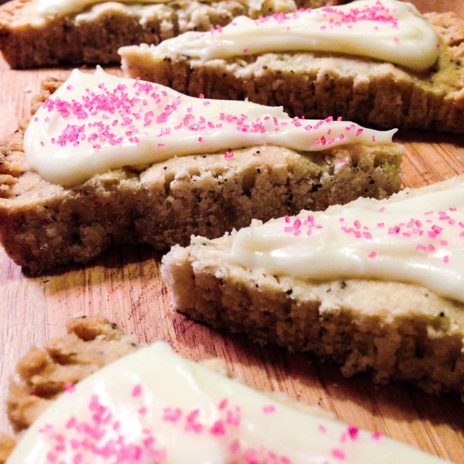 Rose-Hibiscus Shortbread Fans
