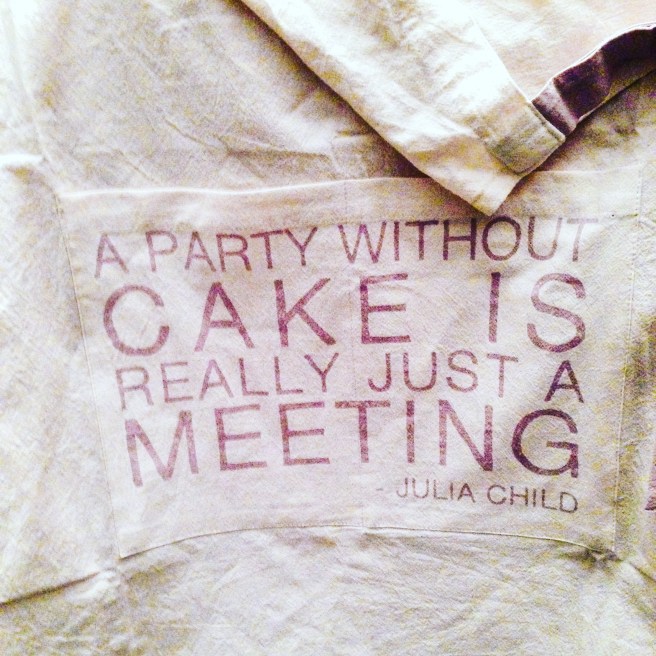 Julia Child quotation apron