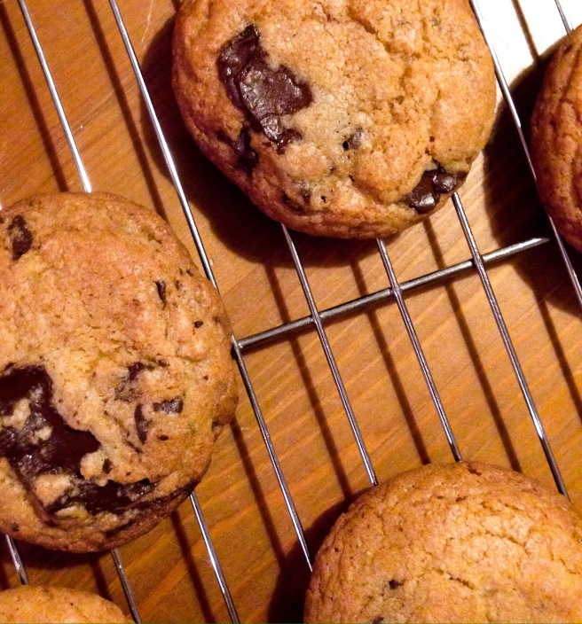 Chocolate chip cookies with a hint of nutmeg and coriander.